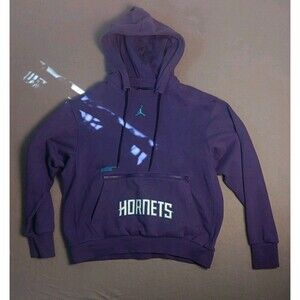 Jordan Charlotte Hornets Courtside Loose Fit Purple Hoodie DR9521-566 Large -EUC